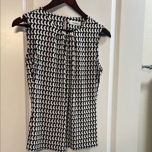 Calvin Klein Black and White Women's Sleeveless Knit Top